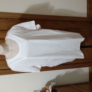 2 Woman Within 2X short sleeve tee white shirts. Like new. They are identical